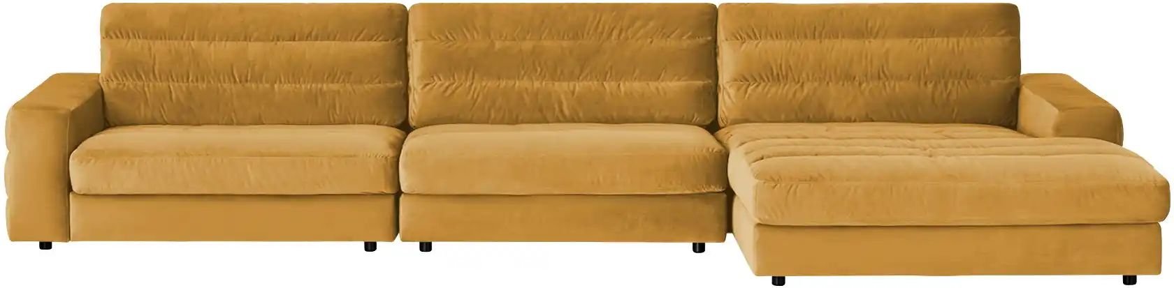 Ecksofa Samt Scarlatti ¦ gelb ¦ Maße (cm): B: 416 H: 83 T: 205.0 Polstermöbel > Sofas > Ecksofas - Höffner