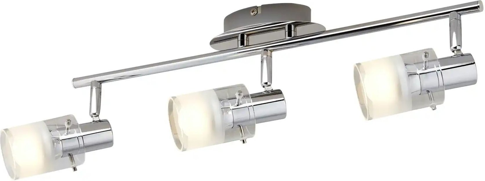 KHG LED- Deckenstrahler 3-flammig mit Glas ¦ silber ¦ Maße (cm): B: 50 H: 15 T: 13.5 Lampen & Leuchten > LED-Leuchten...