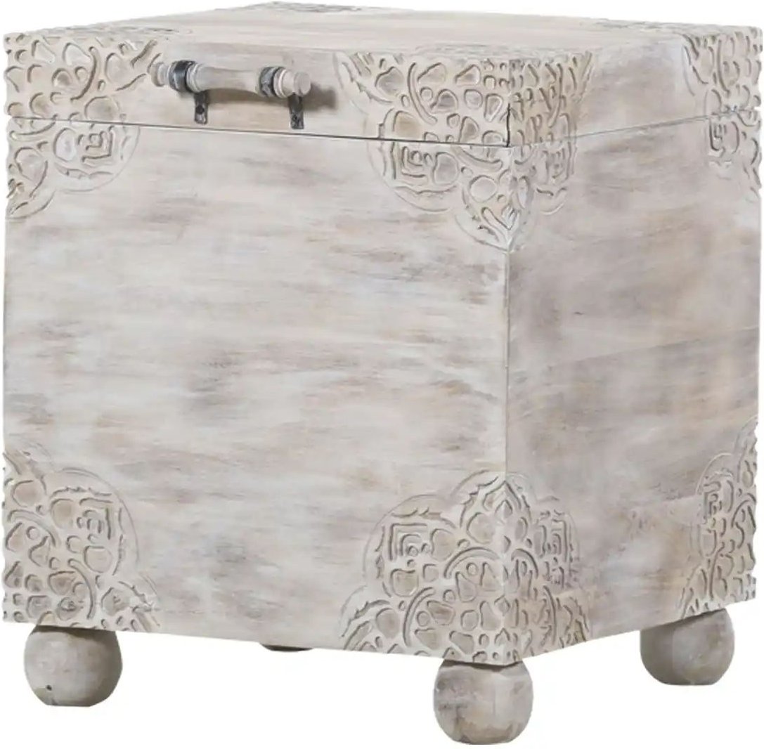 Truhencouchtisch Jolie ¦ weiß ¦ Maße (cm): B: 51 H: 61 Tische > Couchtische > Couchtisch Massivholz - Höffner