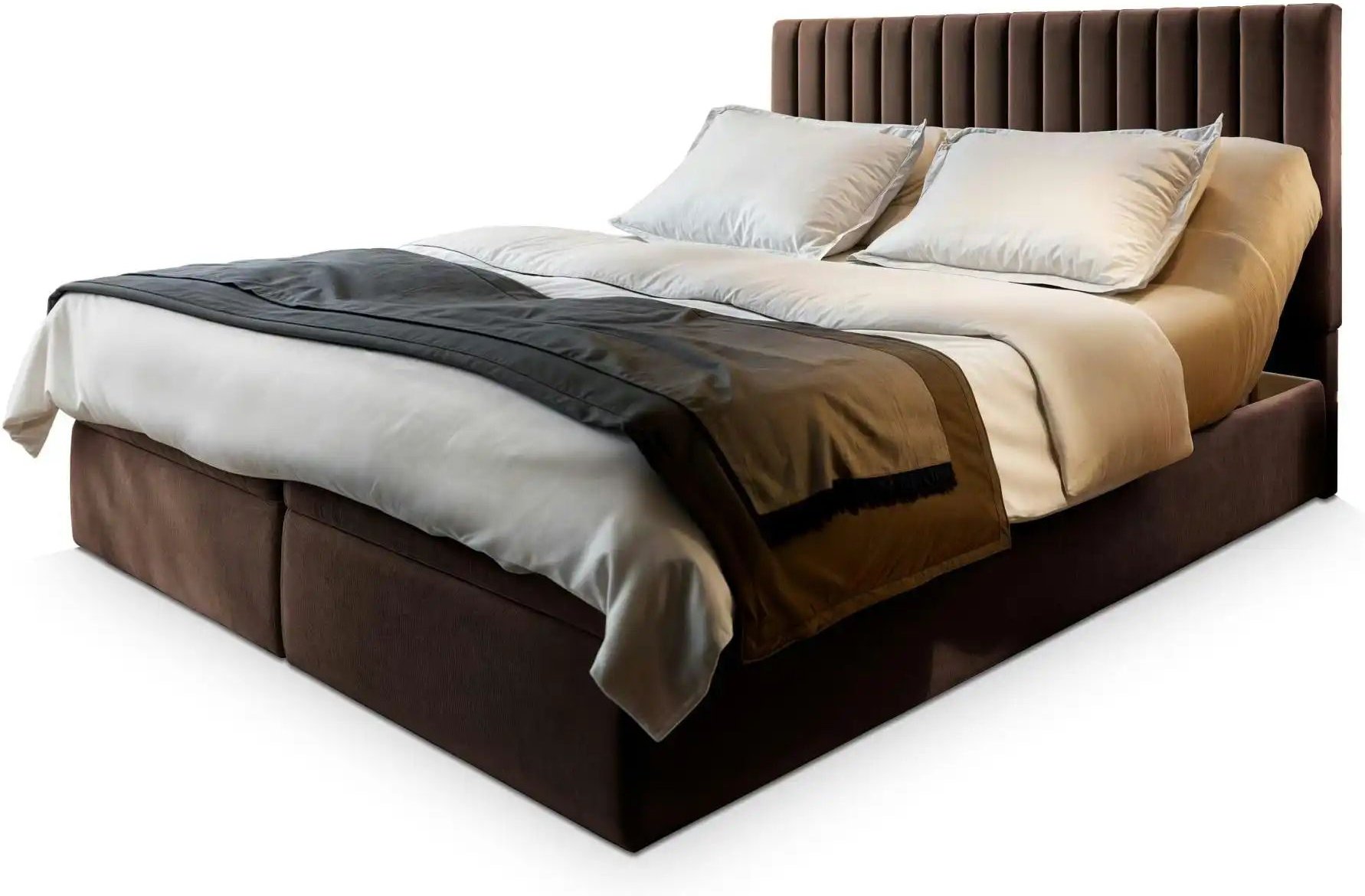 MASSENO Boxbett mit Bettkasten Murlo ¦ braun ¦ Maße (cm): B: 180 H: 98 Betten > Polsterbetten - Höffner