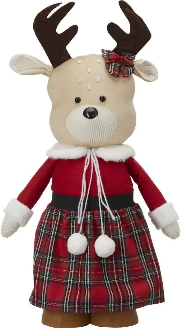 HOME STORY Deko Weihnachtsreh ¦ rot ¦ Kunststoff,Sand,Eisen ¦ Maße (cm): B: 13 H: 92 Weihnachten - Höffner