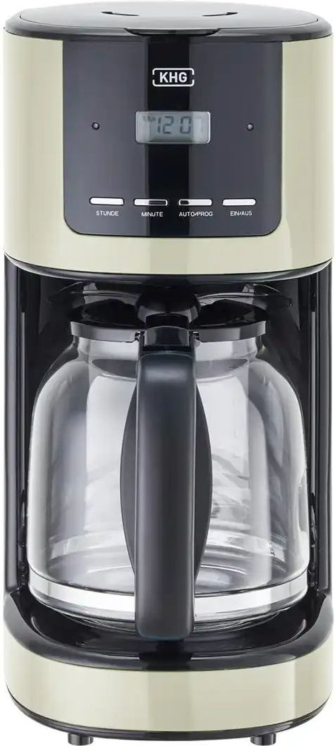 KHG Kaffeeautomat KA-184 (C) ¦ creme ¦ Metall,Glas,Kunststoff ¦ Maße (cm): B: 17,5 H: 36,5 T: 23.5 Elektrokleingeräte >...