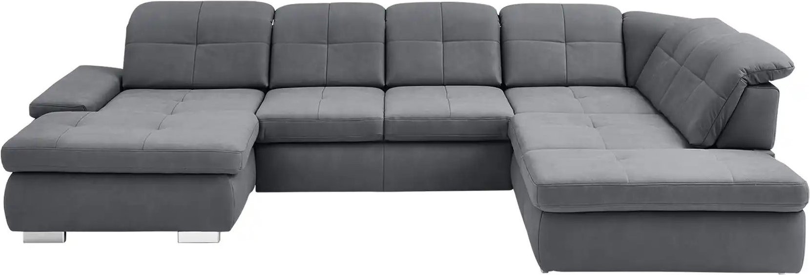 Lounge Collection Wohnlandschaft aus Mikrofaser Affair ¦ grau ¦ Maße (cm): B: 371 H: 100 T: 260.0 Polstermöbel > Sofas >...