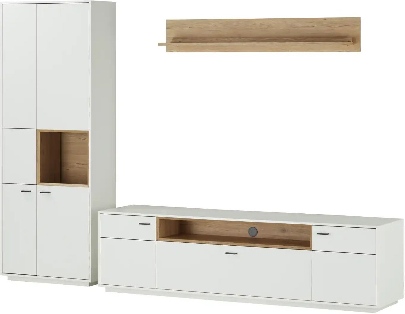Jette Home Wohnkombination Coruna ¦ weiß ¦ Maße (cm): B: 288 H: 208 T: 50.0 Kommoden & Sideboards > Wohnwände - Höffner