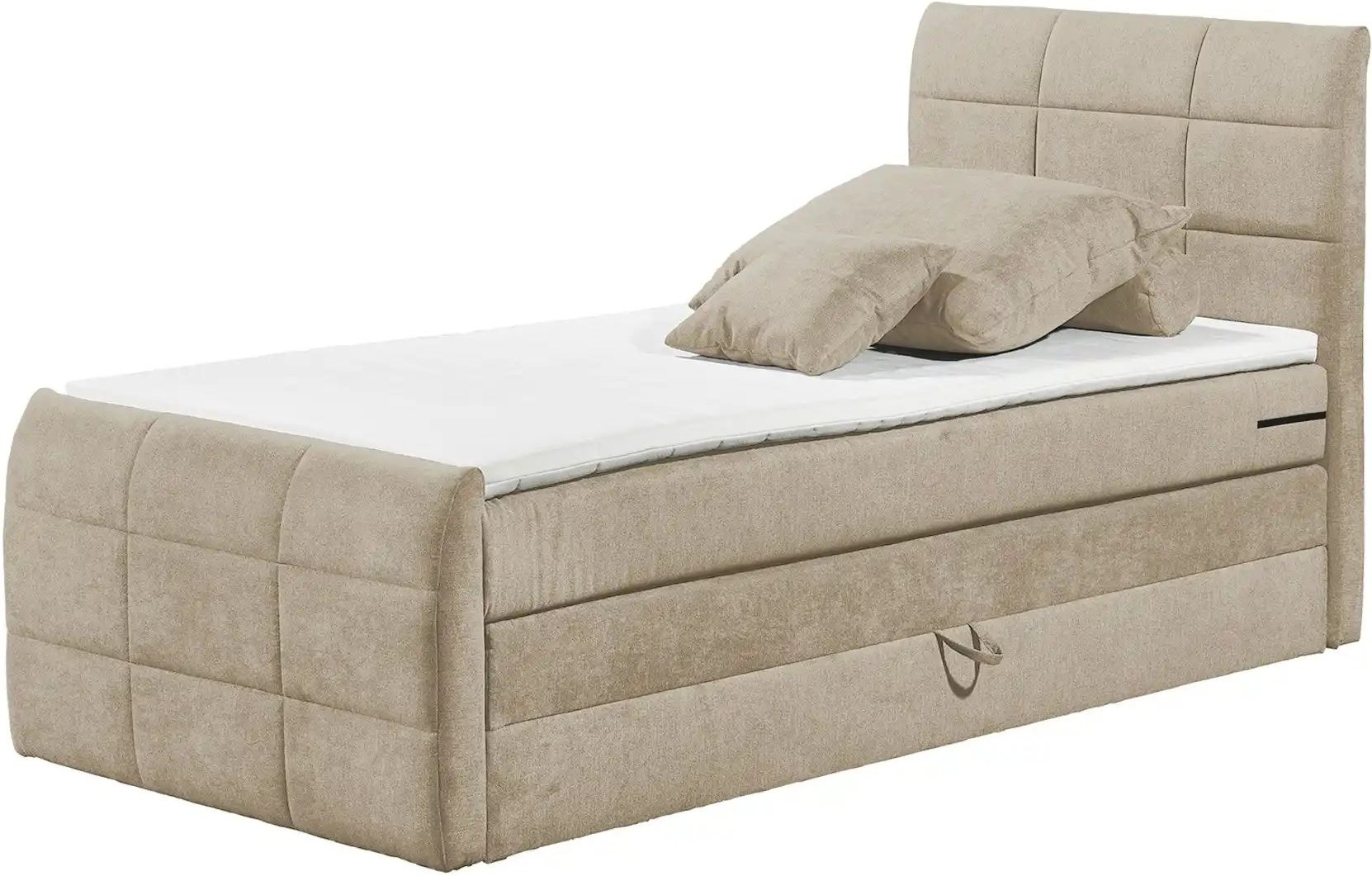 uno Boxspringbett mit Bettkasten Kosmo ¦ beige ¦ Maße (cm): B: 123 H: 113 Betten > Boxspringbetten - Höffner
