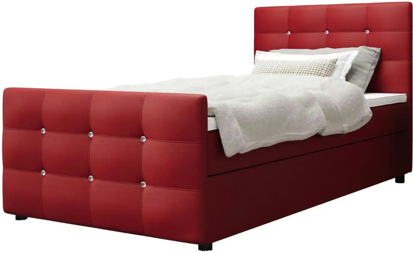 Thumbnail - Boxbett mit Stauraum  Matratze H3 und Topper Kleo ¦ rot ¦ Maße (cm): B: 100 H: 105 Betten > Komfortbetten - Höffner