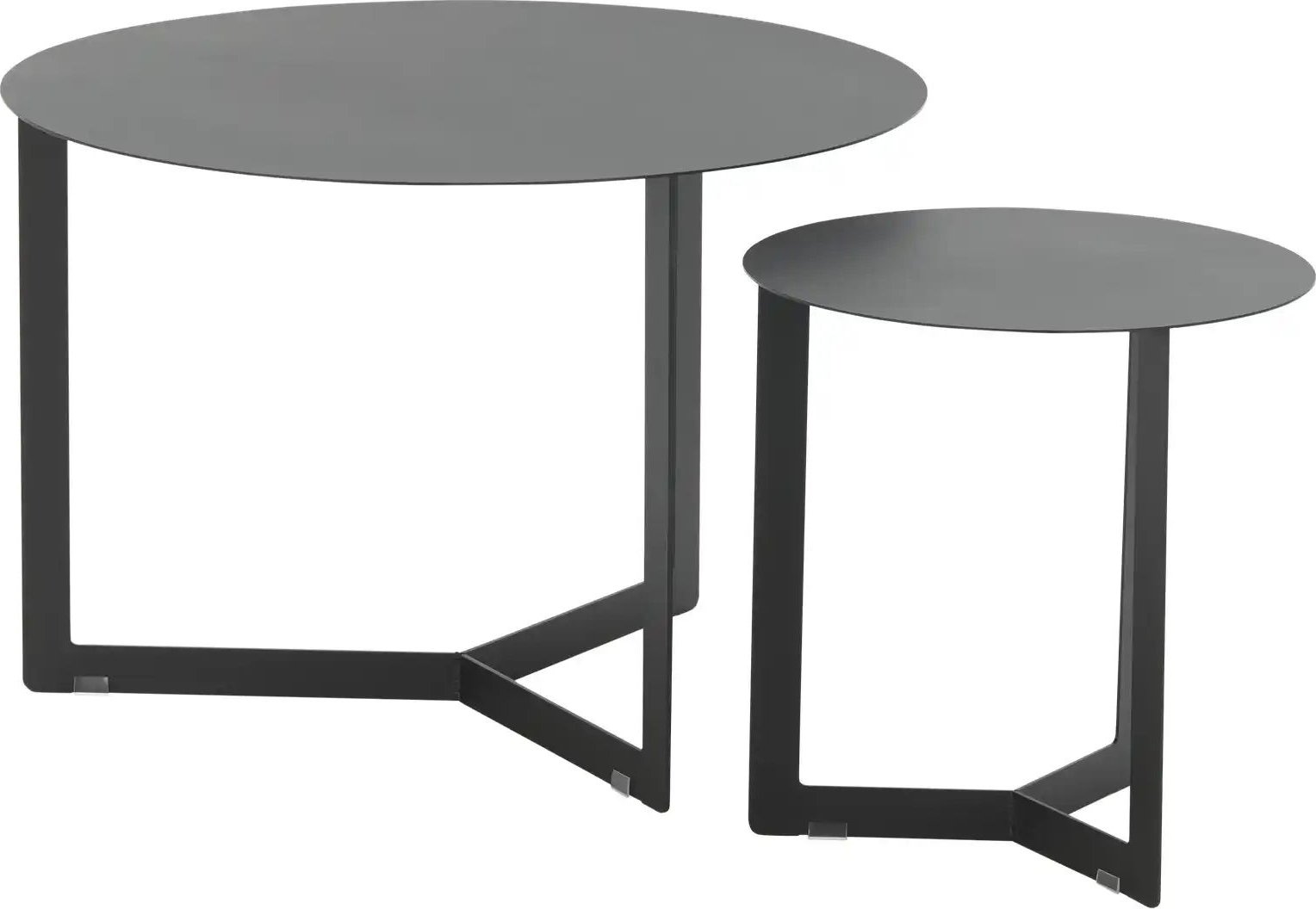 Love it Couchtisch 2er-Set Palmaria ¦ schwarz ¦ Maße (cm): H: 45 Ø: 65 Tische > Couchtische > Couchtische rund - Höffn...