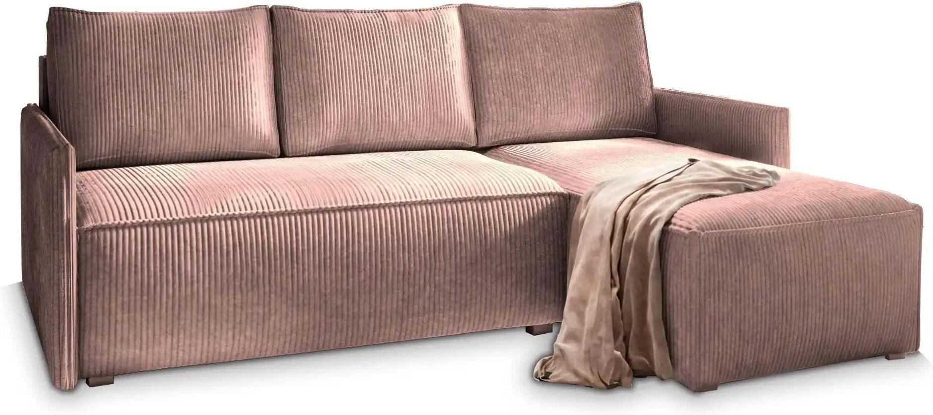 MASSENO Ecksofa mit Schlaffunktion Perusi ¦ lila/violett ¦ Maße (cm): B: 206 H: 85 Polstermöbel > Sofas > Ecksofas - Höf...