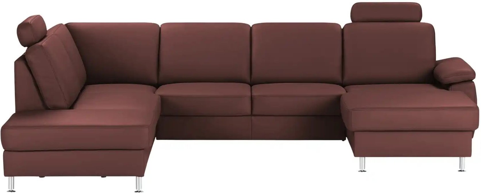 meinSofa Wohnlandschaft mit Sitz- und Rückenbezug aus Leder Kathi ¦ rot ¦ Maße (cm): B: 314 H: 86 T: 235.0 Polstermöbel ...