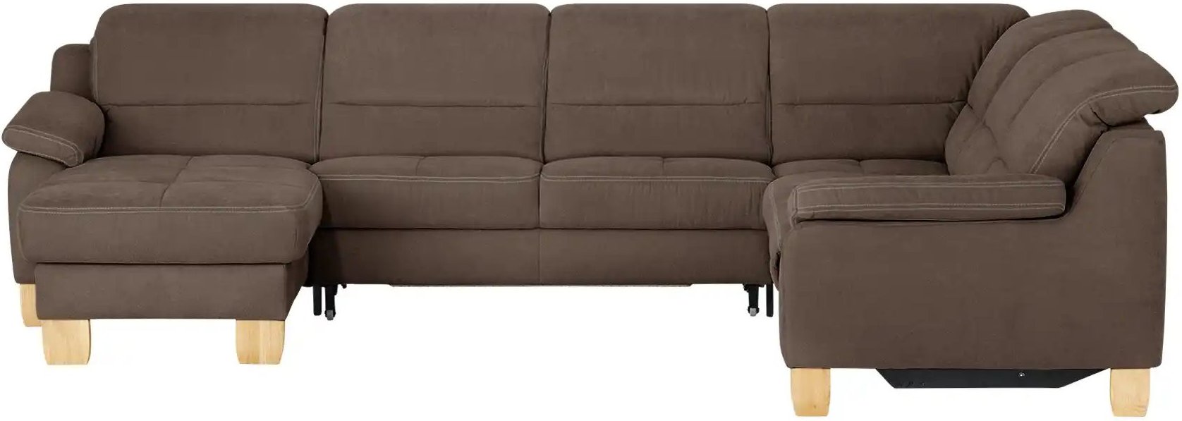 Thumbnail - meinSofa Wohnlandschaft aus Mikrofaser Hanna ¦ braun ¦ Maße (cm): B: 322 H: 84 T: 264.0 Polstermöbel > Sofas > Schlafsof...