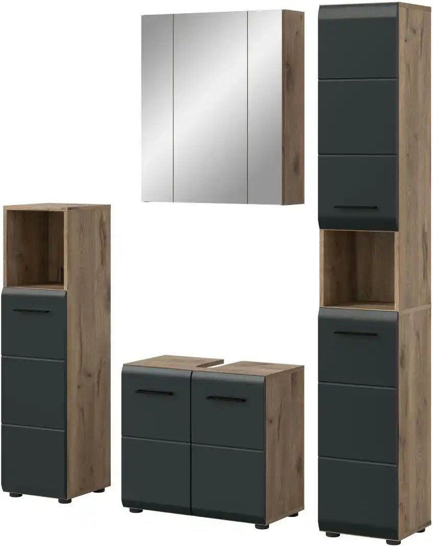 Badkombination Igelsbachsee ¦ holzfarben ¦ Maße (cm): B: 150 H: 185 Schränke > Badschränke > Komplett-Badkombinationen ...