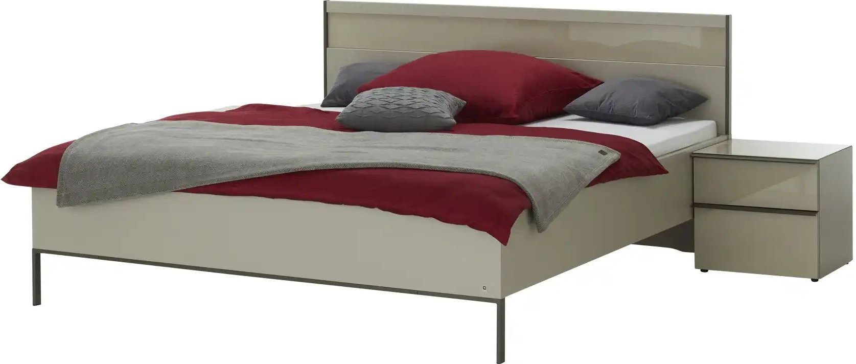 LEONARDO Bettanlage Avignon ¦ grau Betten > Komfortbetten - Höffner