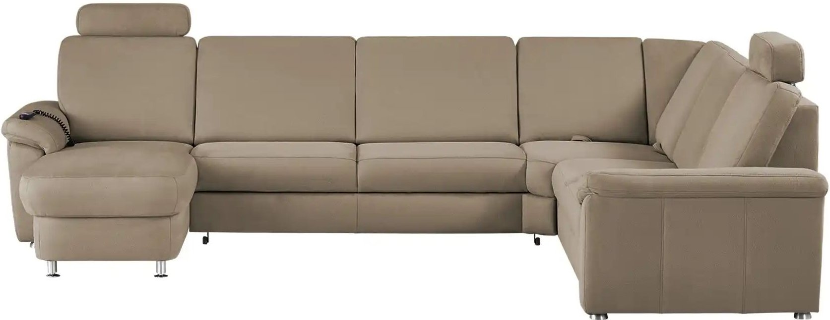 meinSofa Wohnlandschaft Mikrofaser Rita ¦ beige ¦ Maße (cm): B: 330 H: 91 T: 240.0 Polstermöbel > Sofas > Schlafsofas - ...