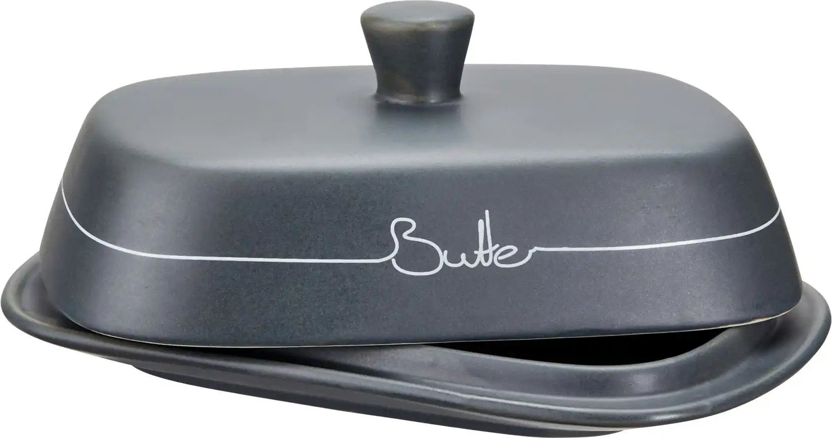 KHG Butterdose ¦ grau ¦ Steinzeug/Steingut ¦ Maße (cm): B: 12,5 H: 8 Geschirr > Einzelgeschirrteile - Höffner