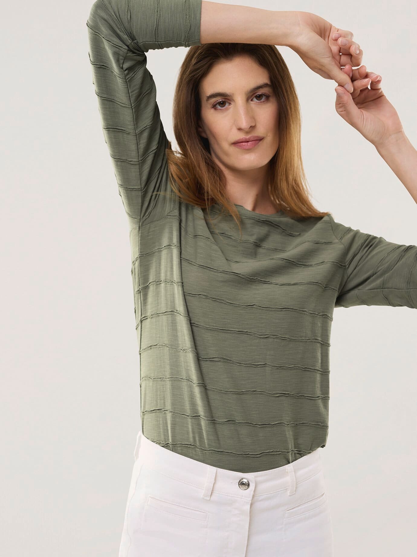 Baumwollshirt Streifenstruktur LA