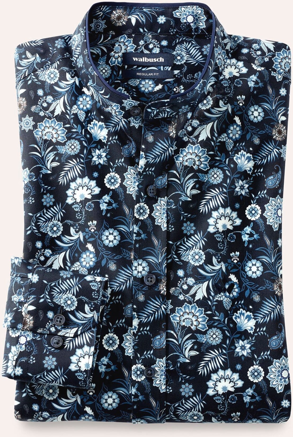 Extraglatt-Stehkragen-Hemd