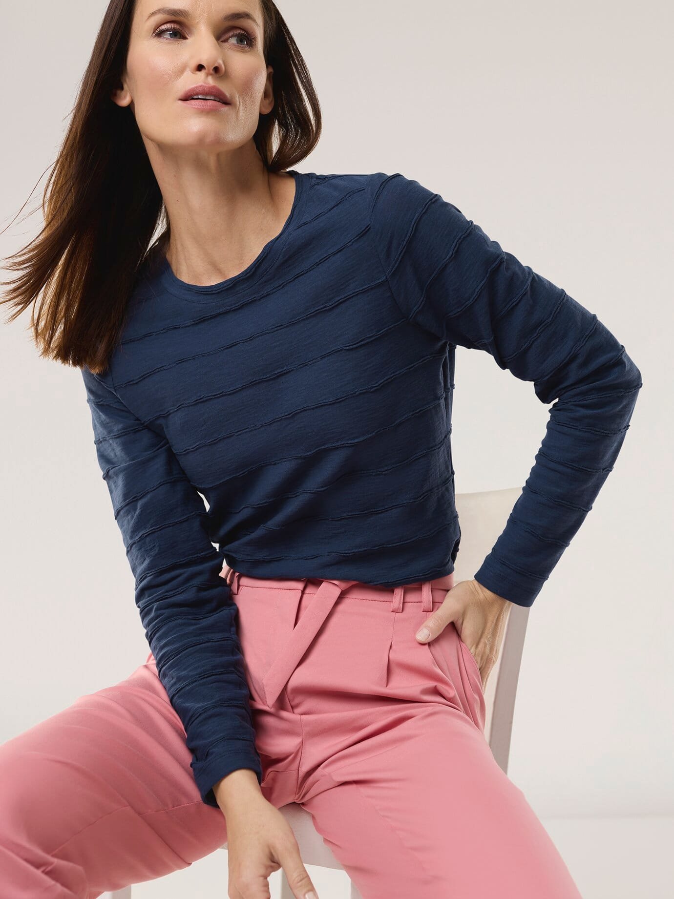 Baumwollshirt Streifenstruktur LA