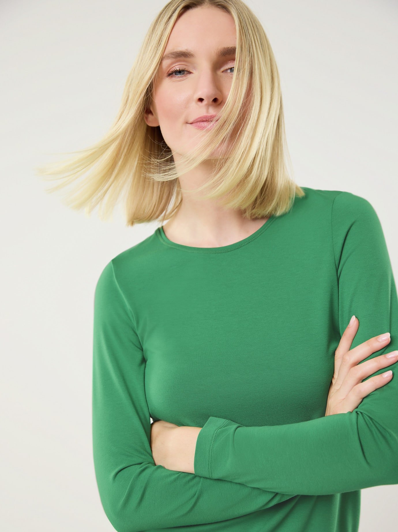 Viskose-Shirt Langarm