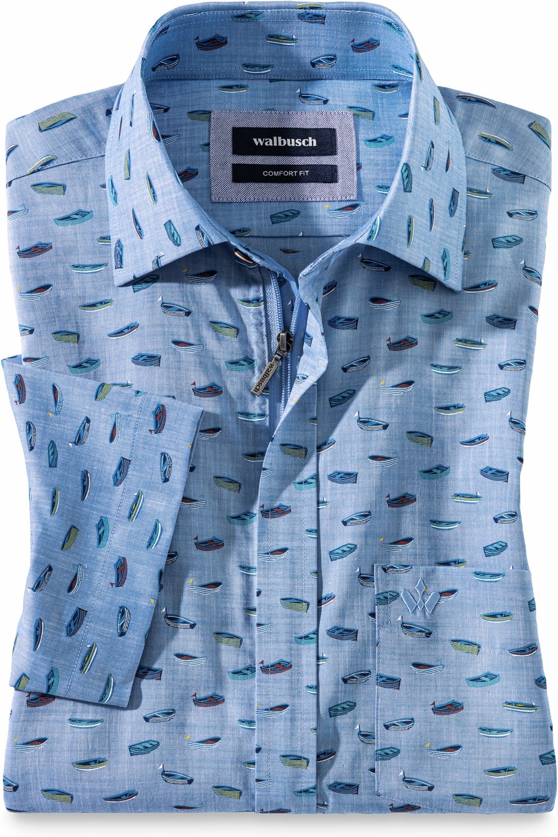 Tropical-Hemd Zip&Go