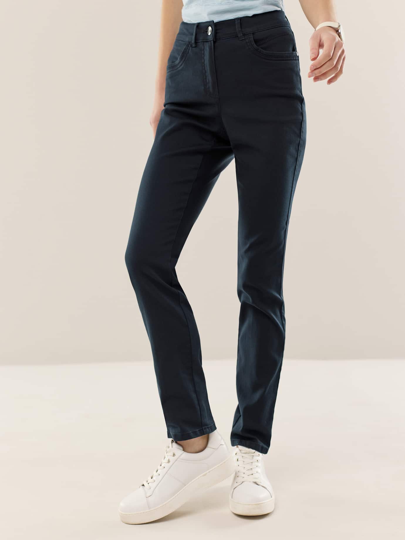 Extraglatt Baumwollhose Slim Fit