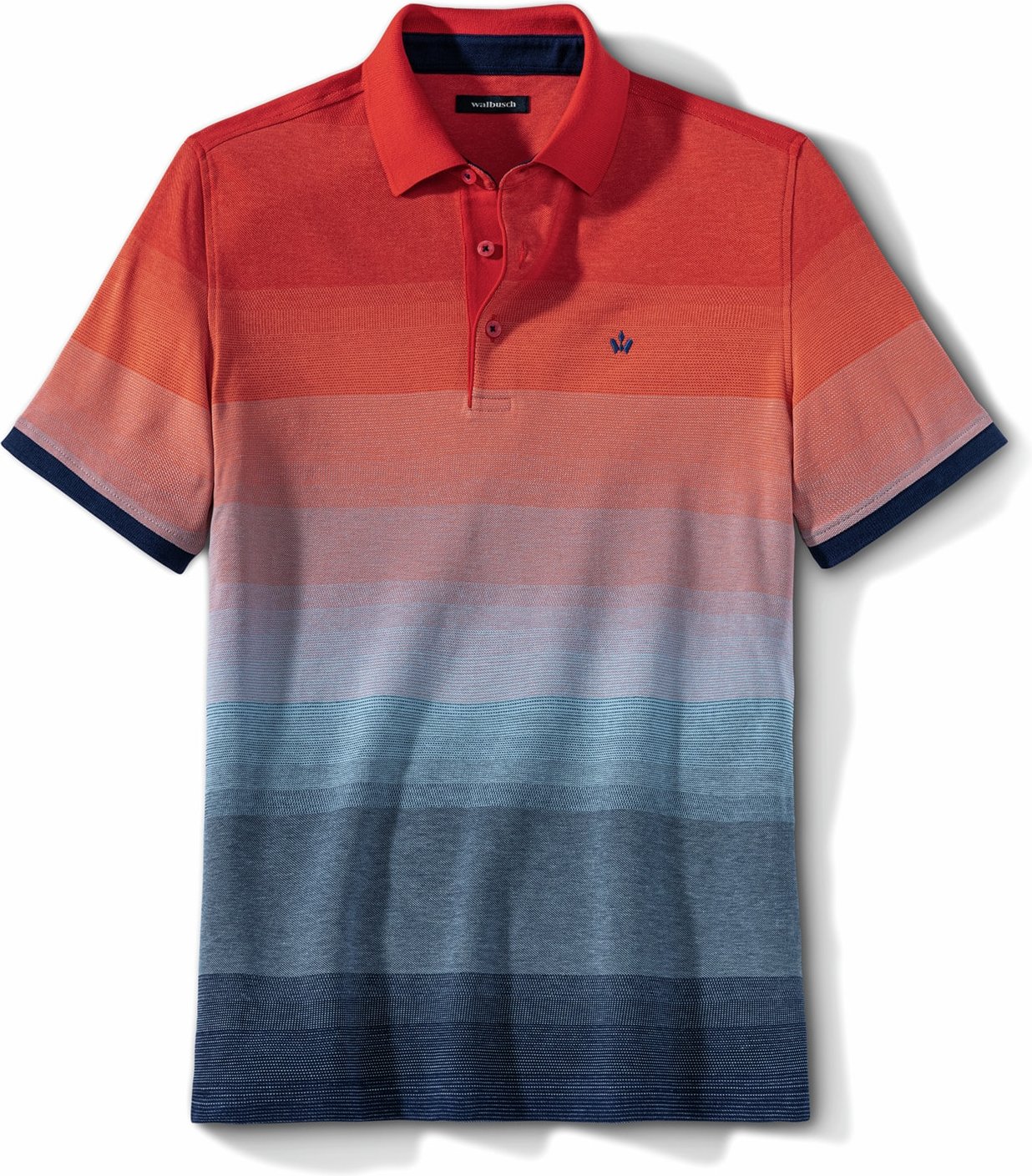 Thumbnail - Ombre Streifenpolo Hitzefrei