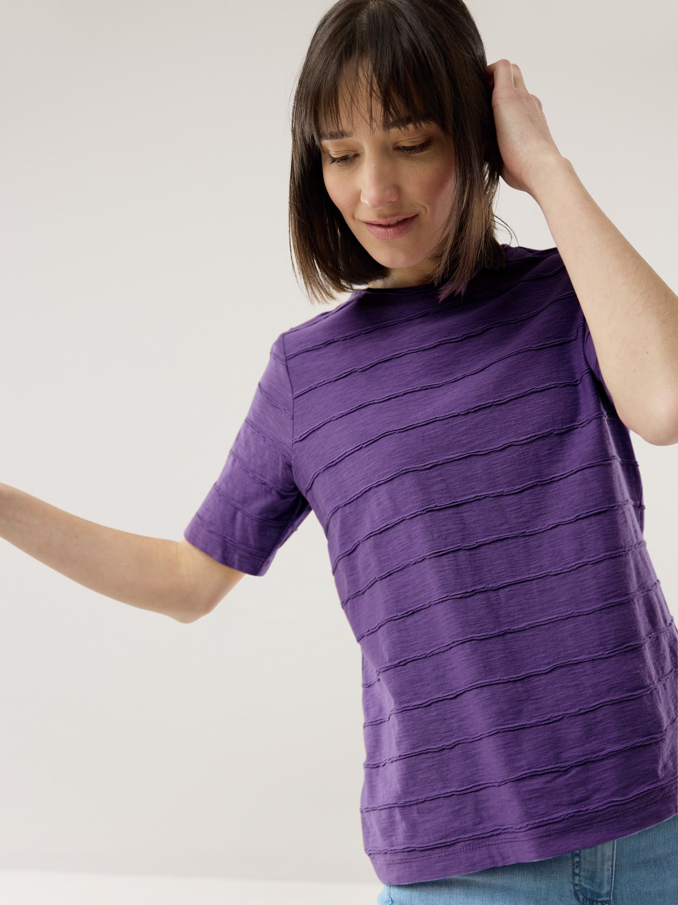 Baumwollshirt Streifenstruktur