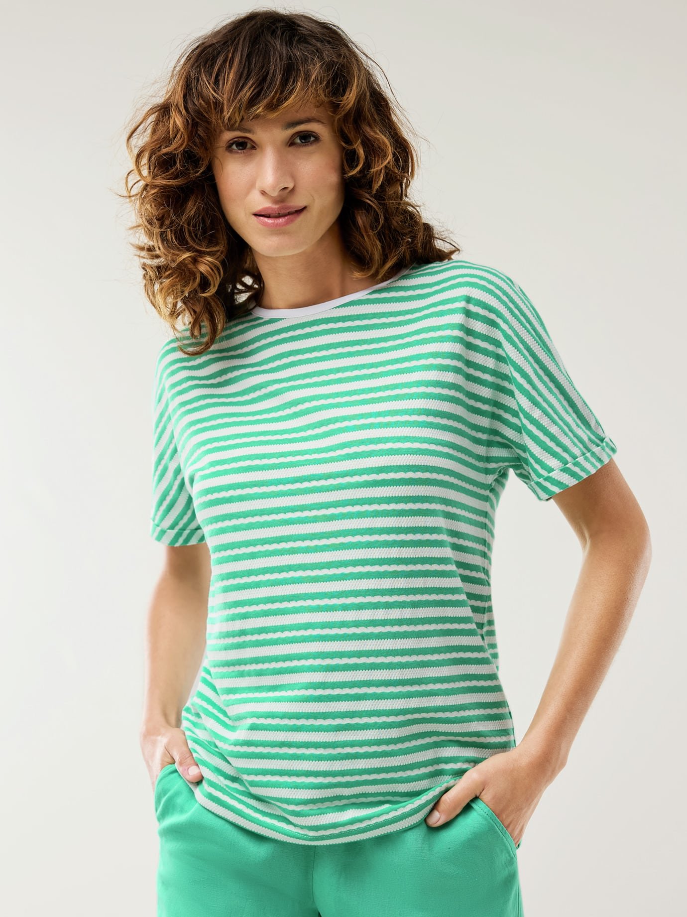 Kimonoshirt Ringelstruktur