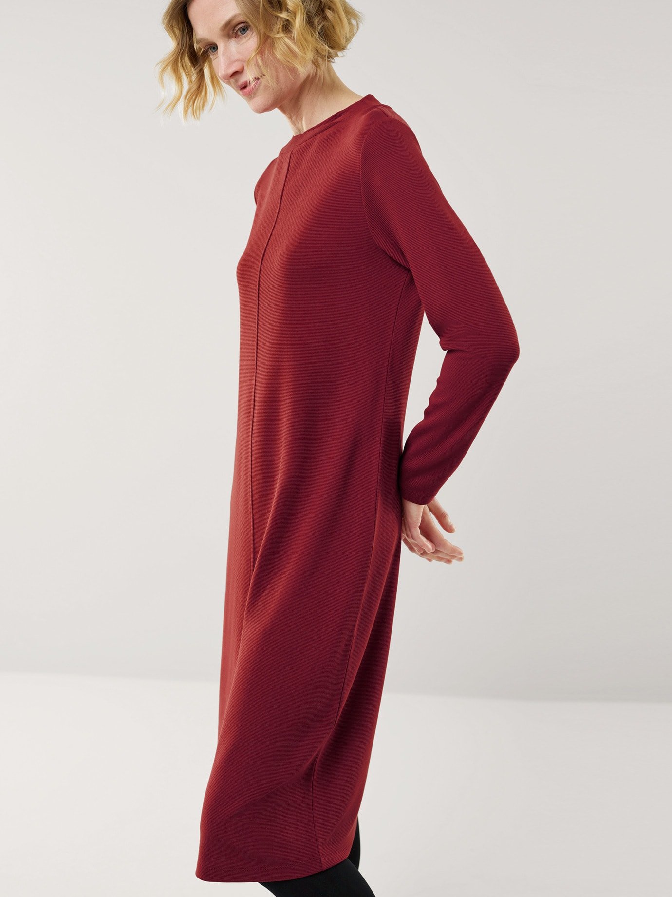 Thumbnail - Jerseykleid Ottomanstruktur
