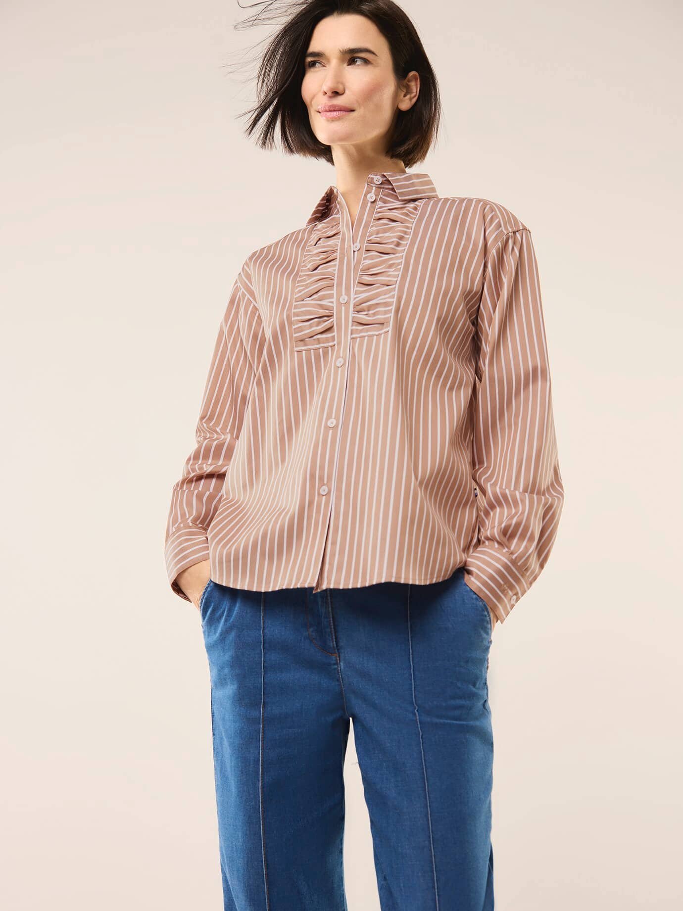 Hemdbluse mit Falteneinsatz