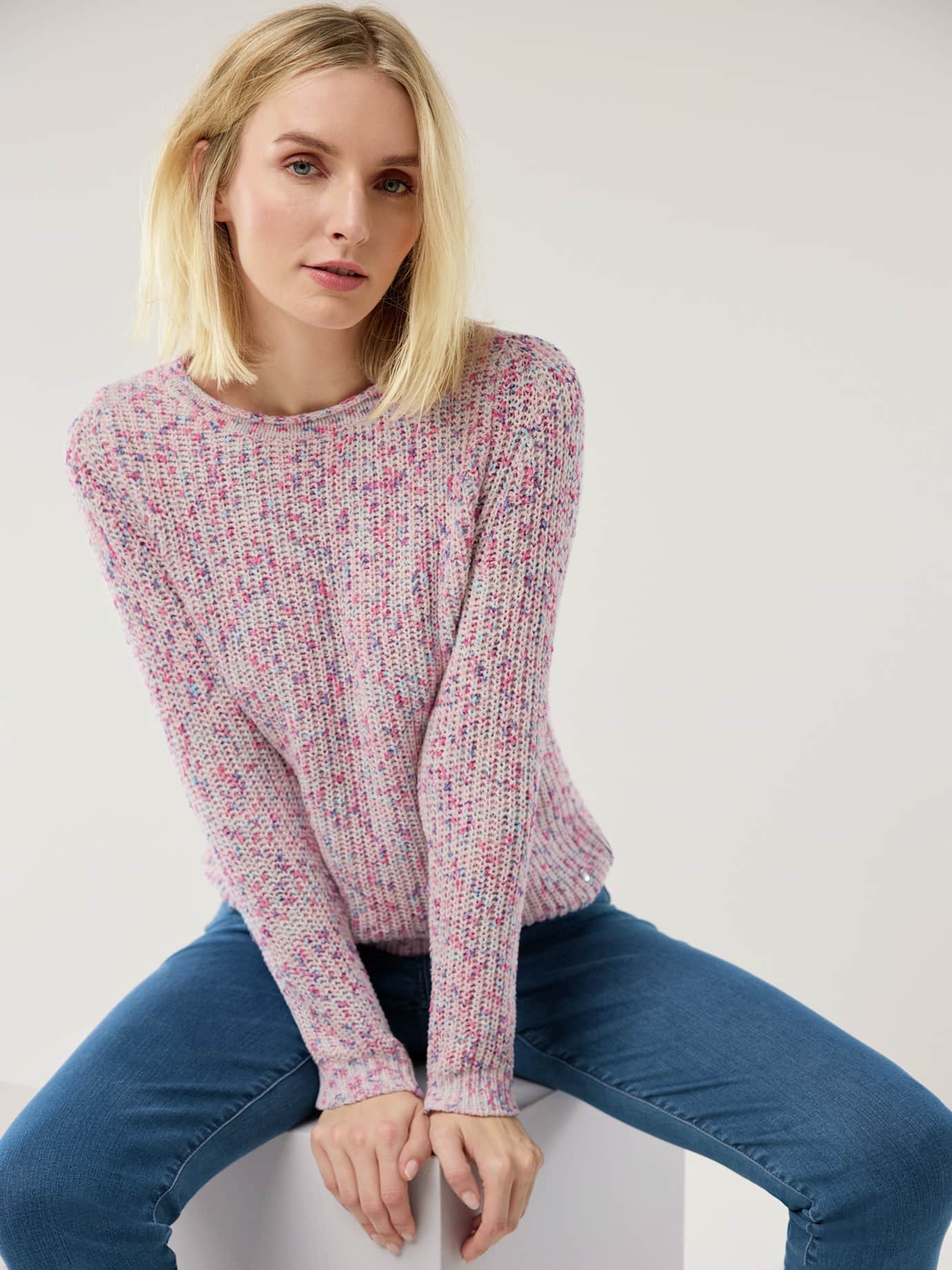 Boucle-Pullover Multicolor