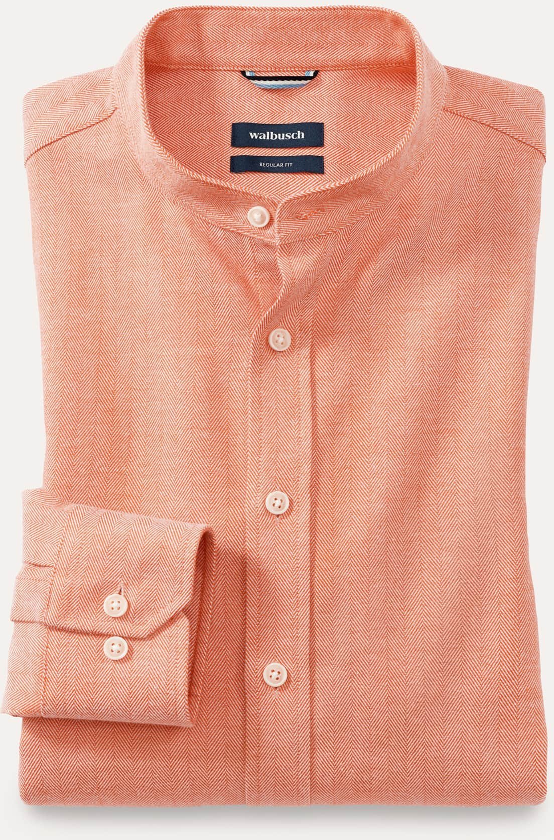 Flanell Stehkragen-Hemd