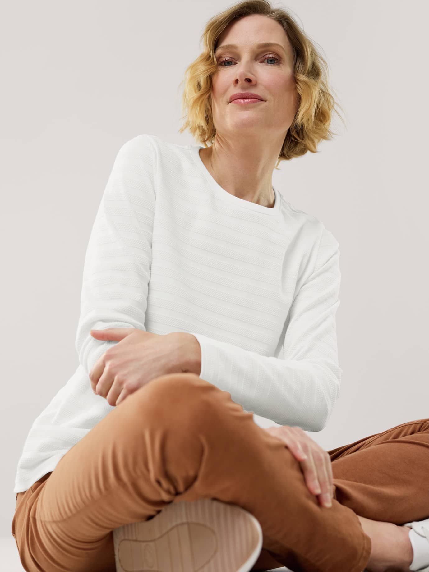 Baumwollshirt Reliefstruktur