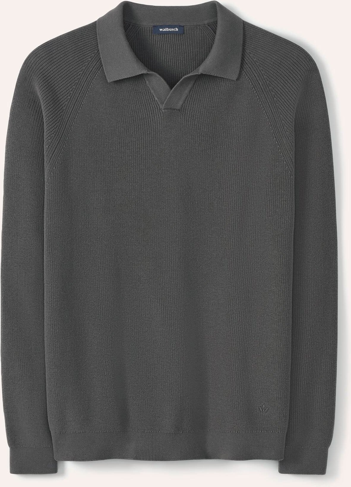Gerippter Polopullover