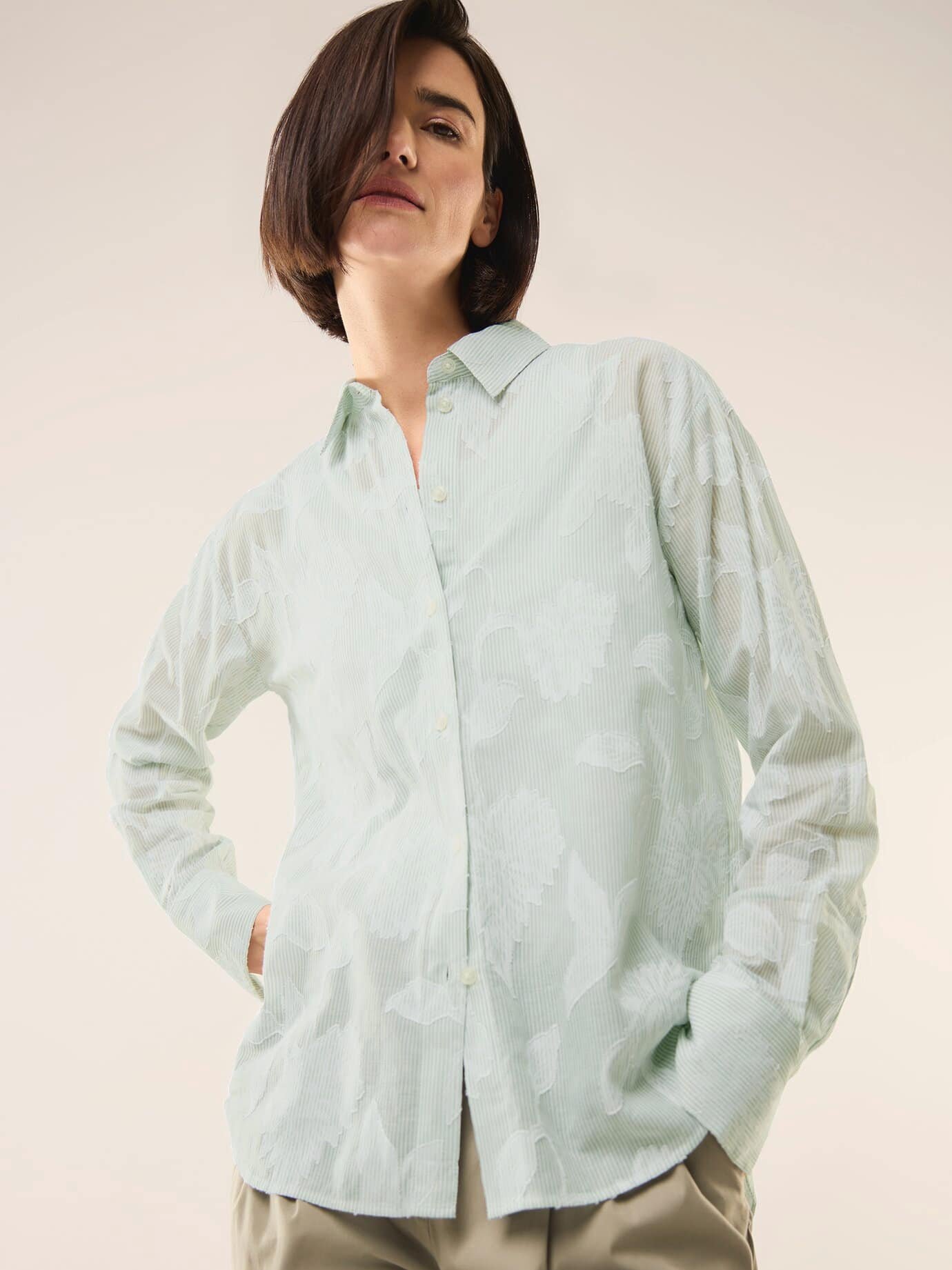 Hemdbluse mit Streifen