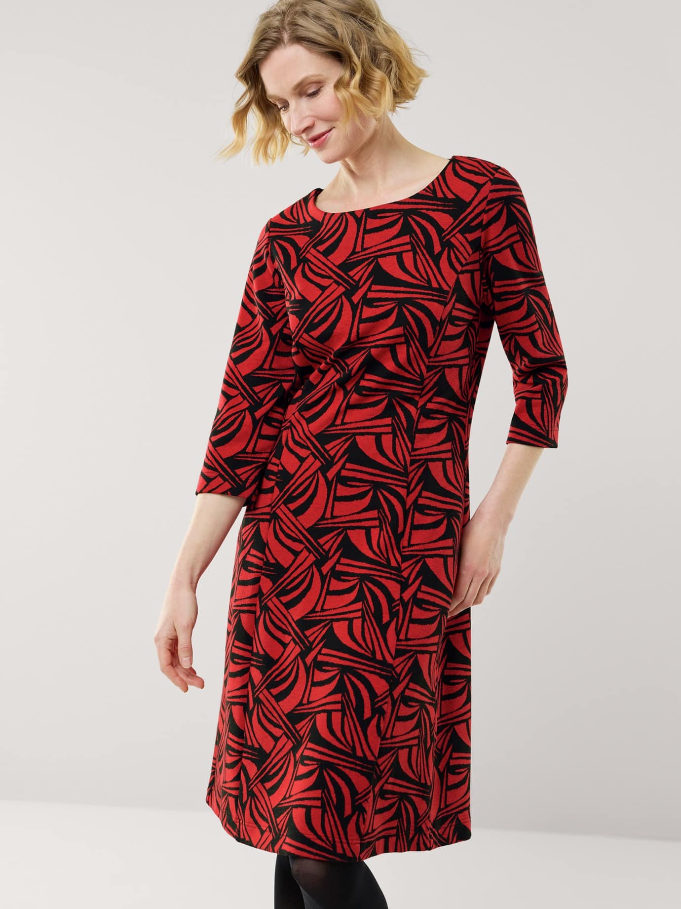 Softjersey-Jacquardkleid