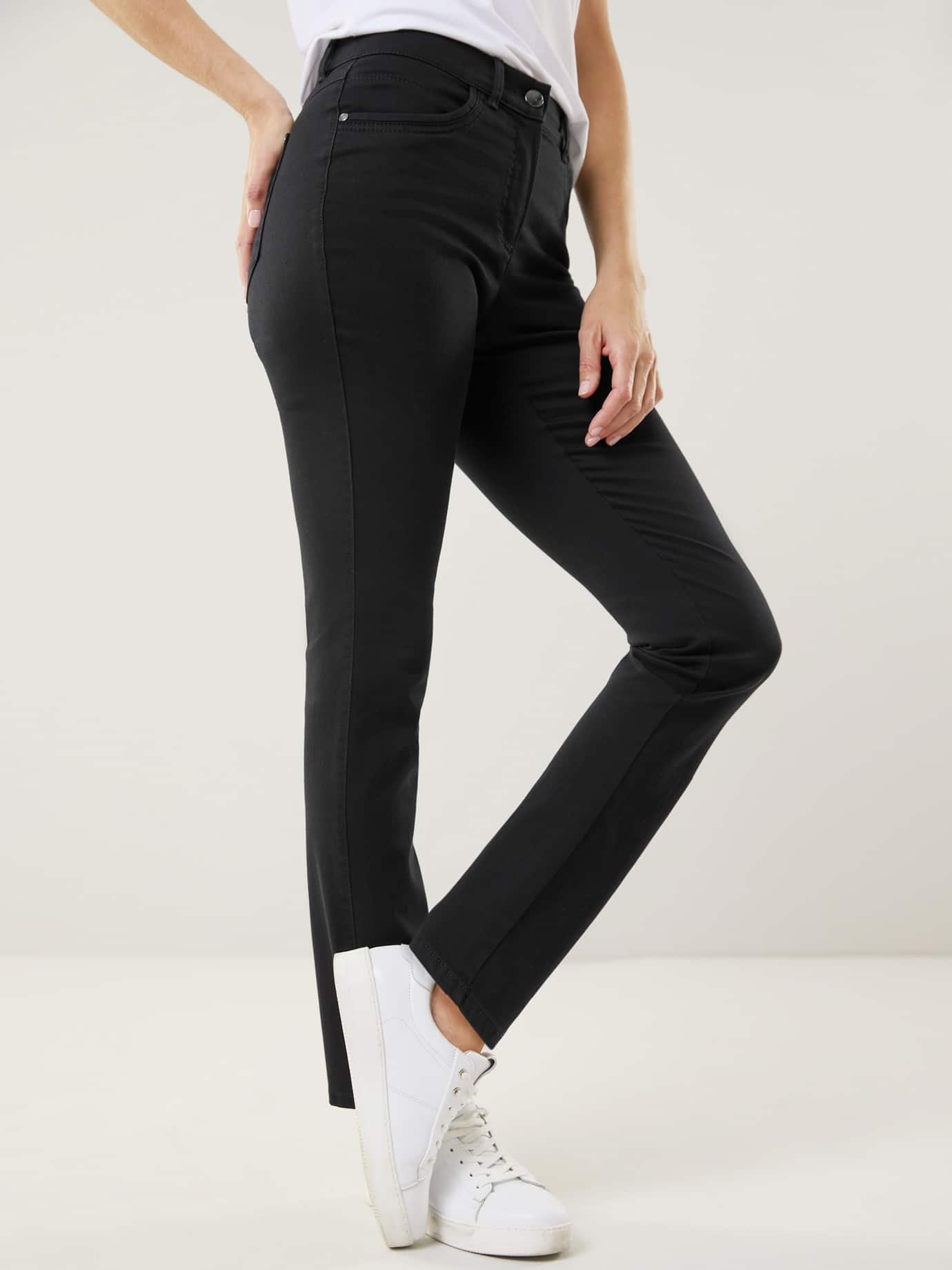 Thumbnail - Extraglatt Baumwollhose Slim Fit