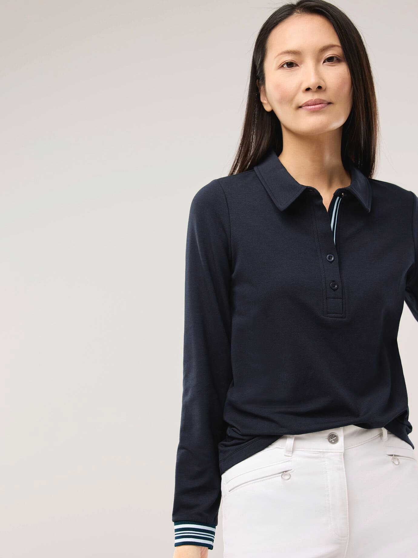 Poloshirt Kontrastdetail