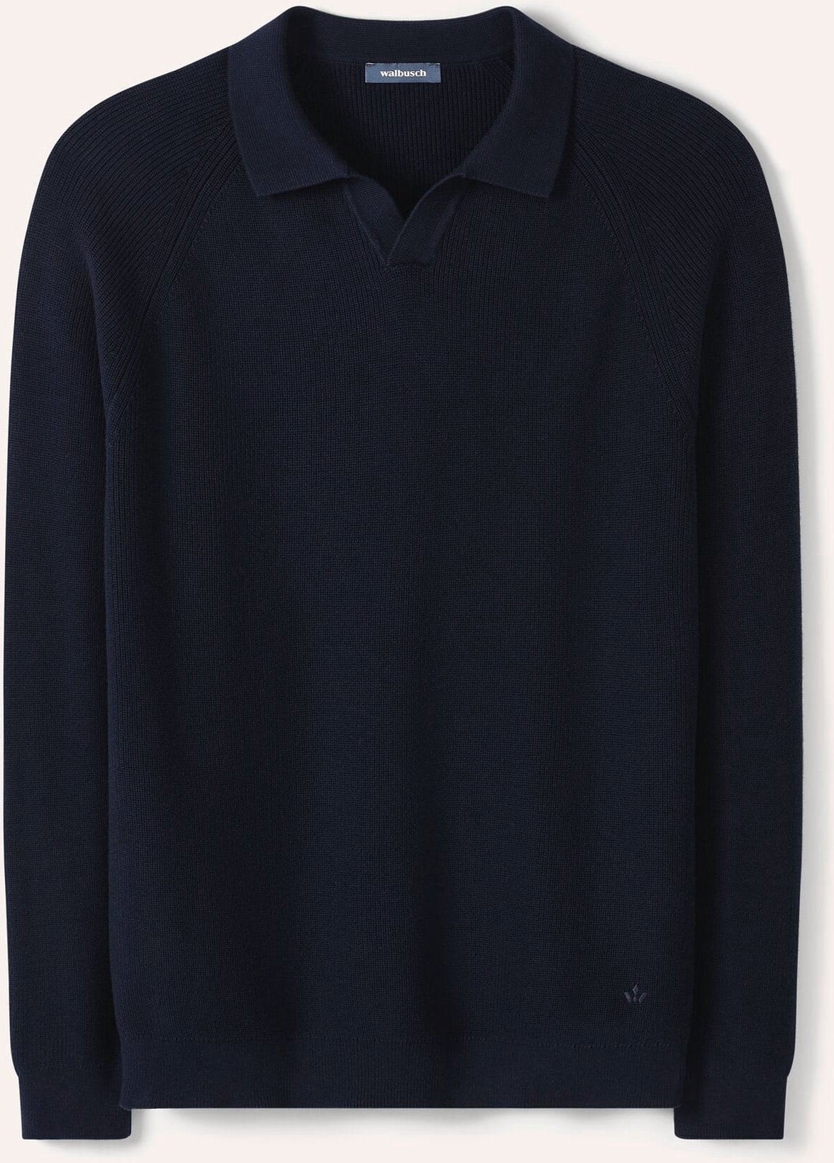 Gerippter Polopullover