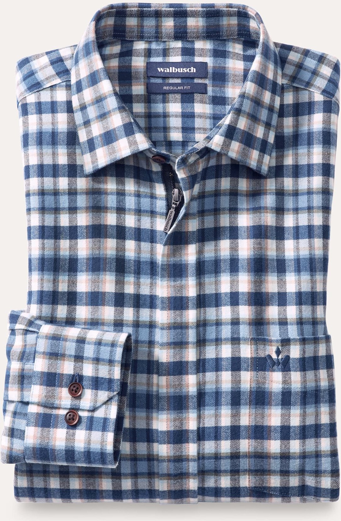 Soft-Flanell-Hemd Zip & Go