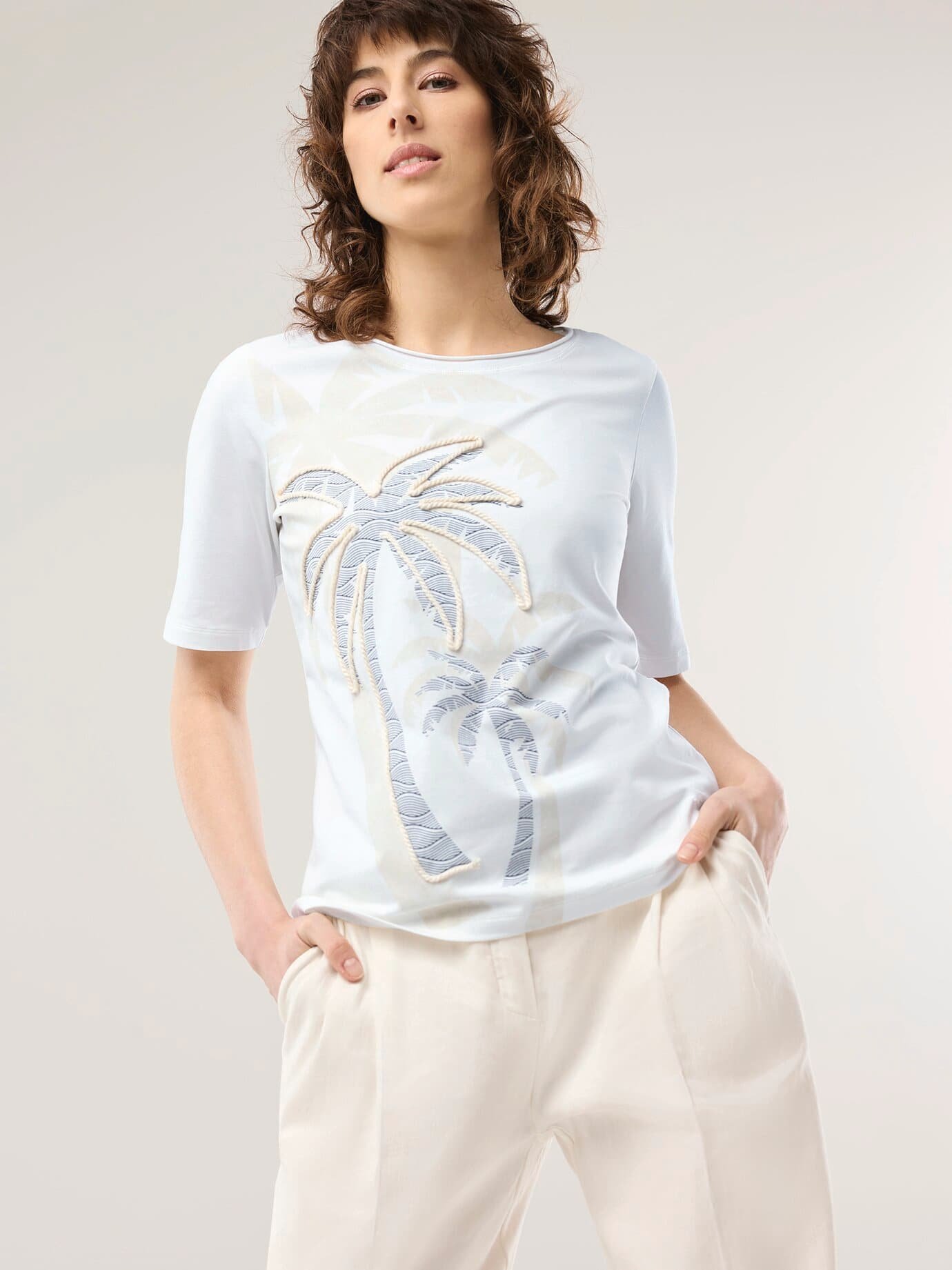 Baumwollshirt Tropical