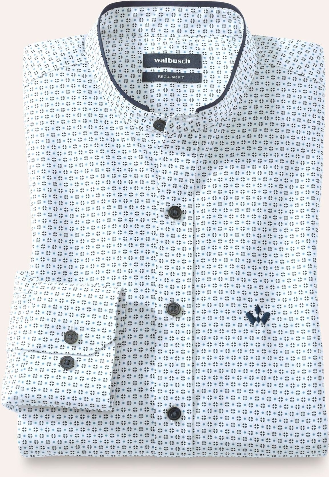 Extraglatt-Stehkragen-Hemd