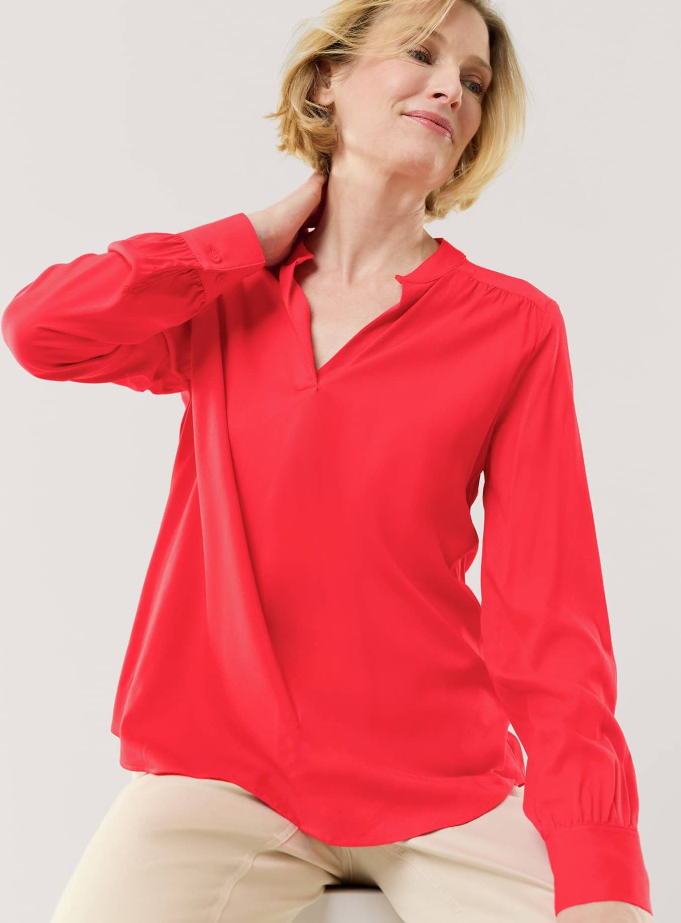 Easy Care Viskose Bluse