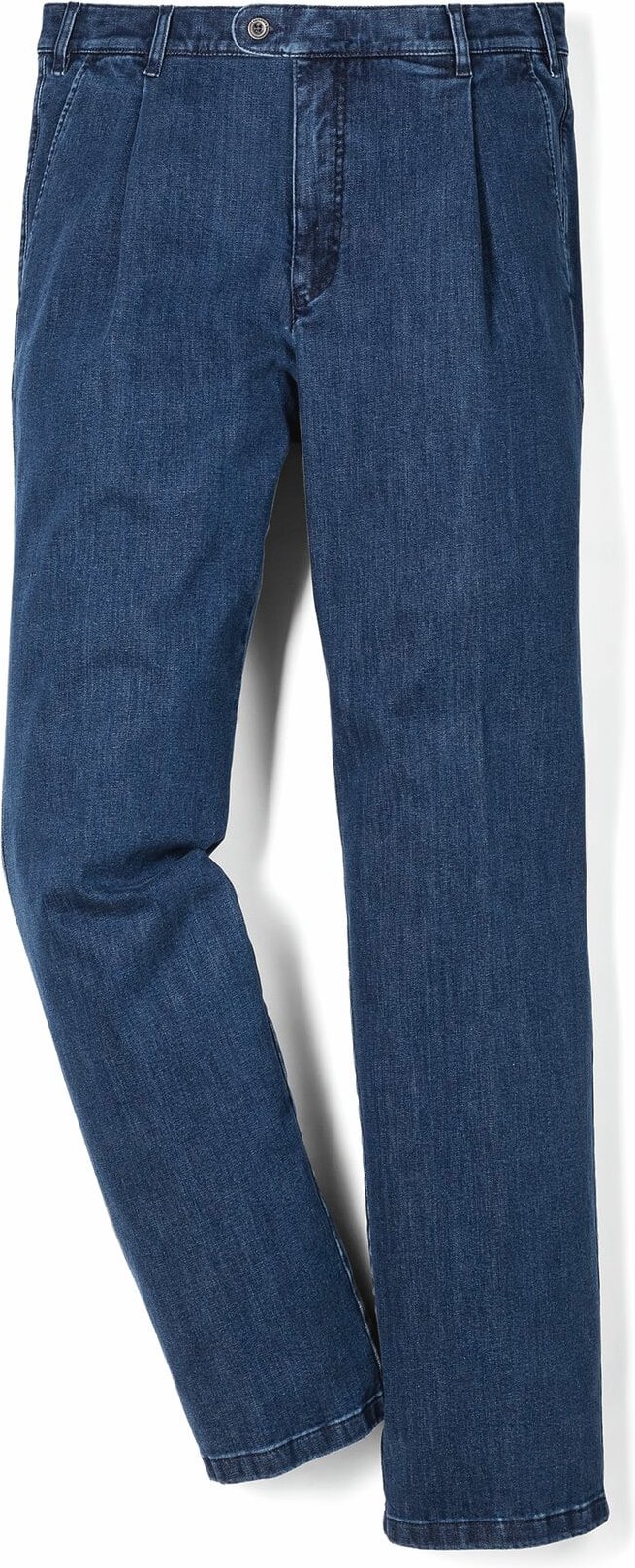 Extraglatt Flex-Bundfaltenjeans