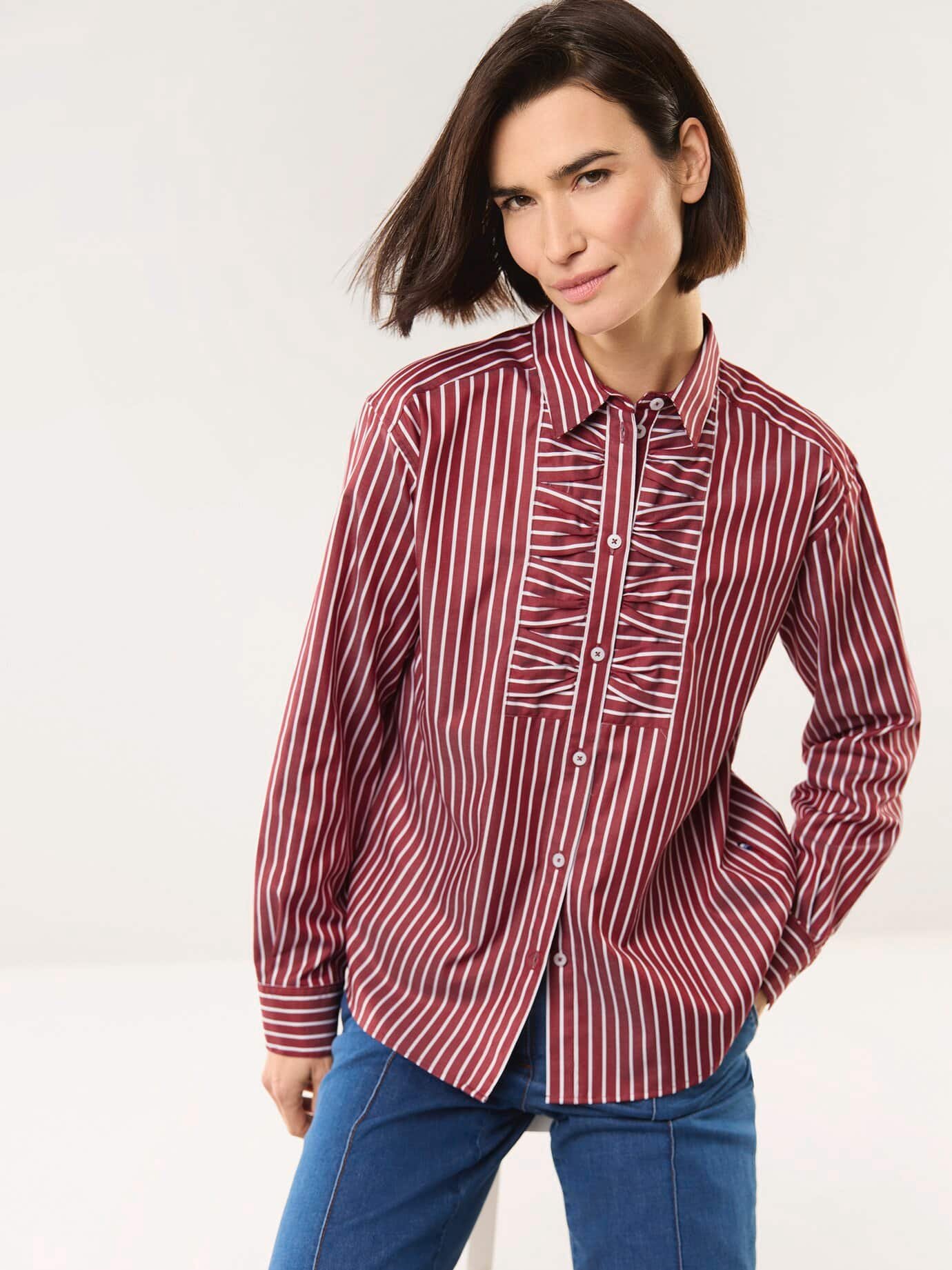 Hemdbluse mit Falteneinsatz