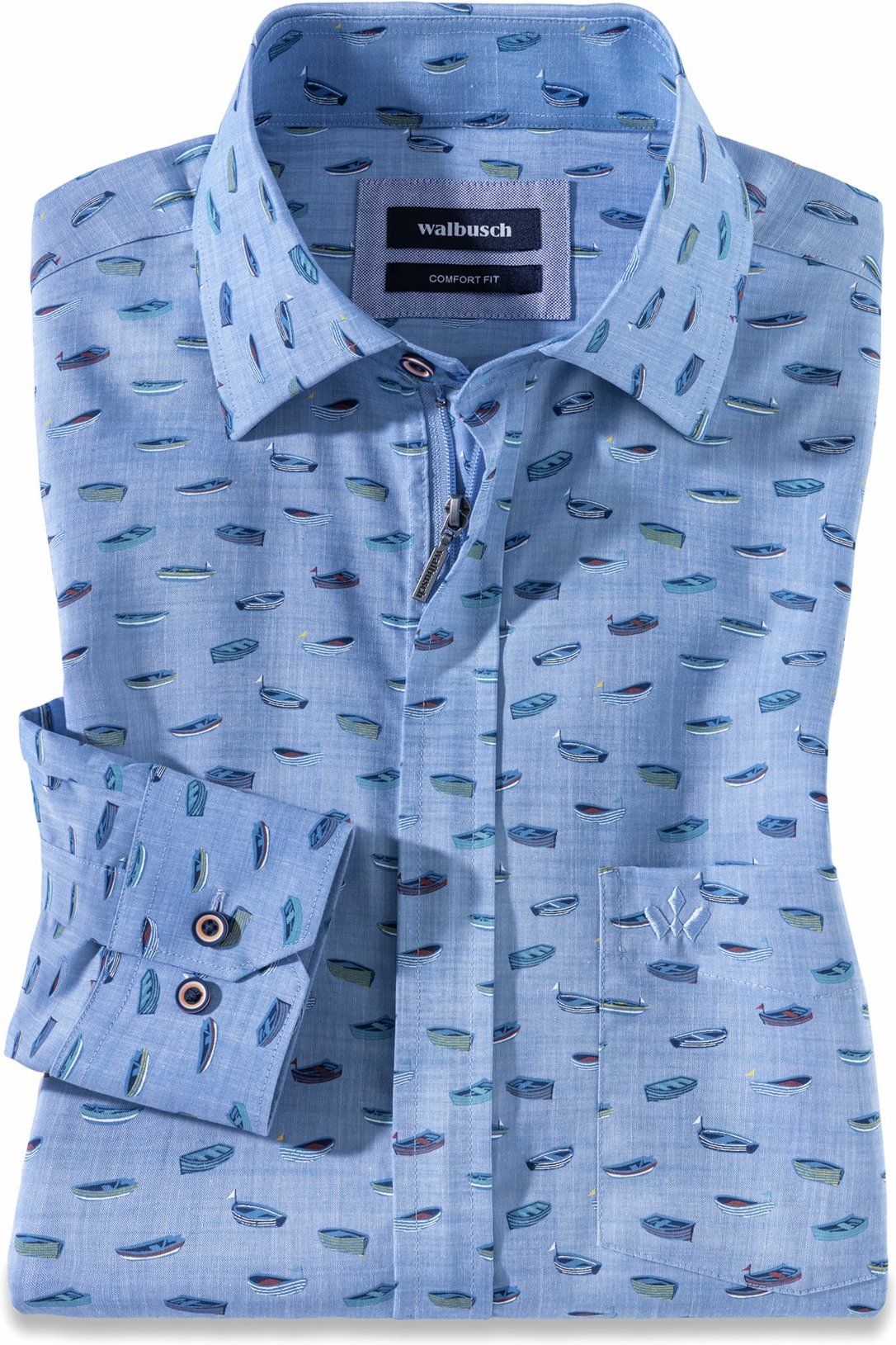 Tropical-Hemd Zip&Go