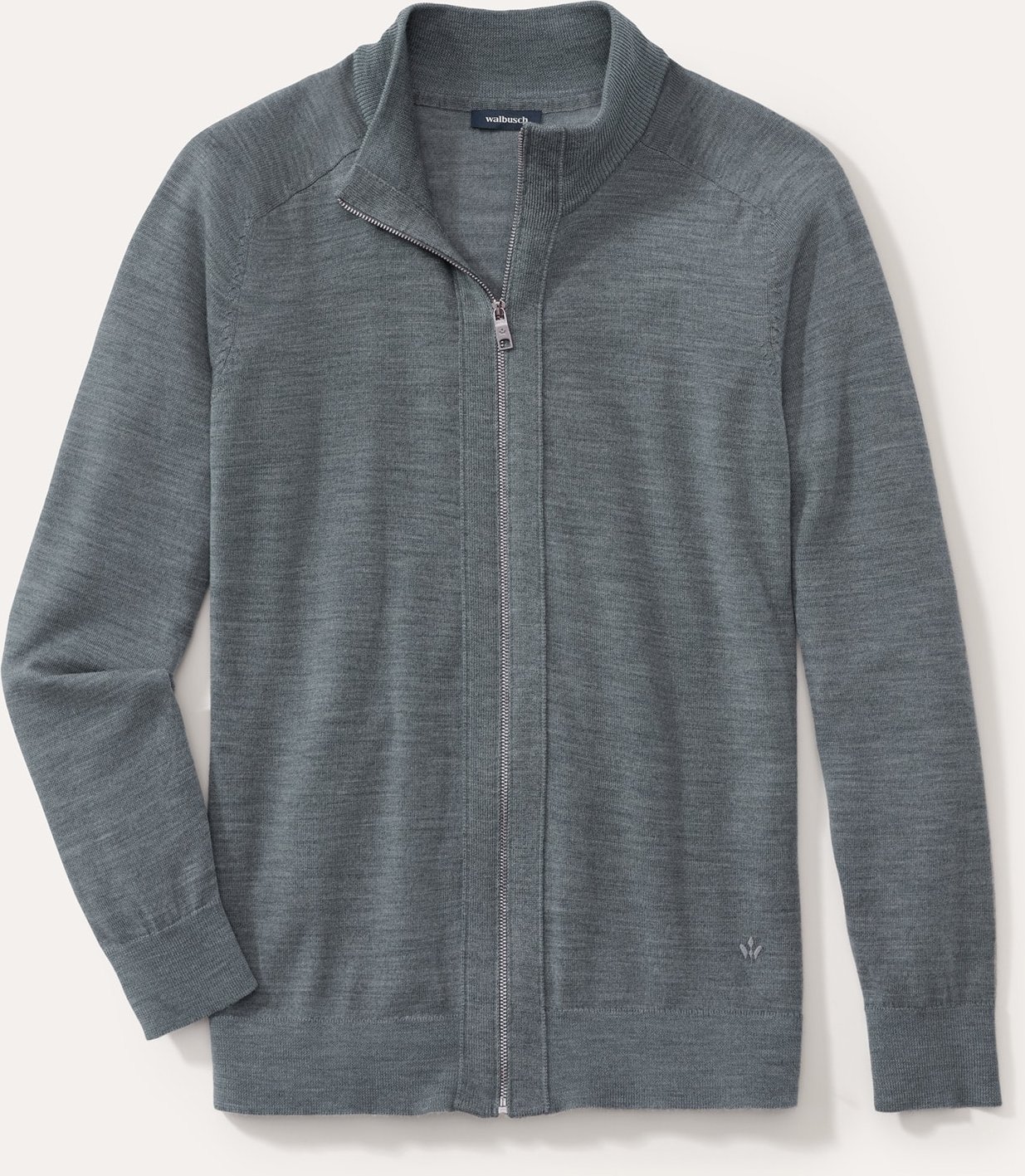 Zip-Strickjacke Merino Extrafein