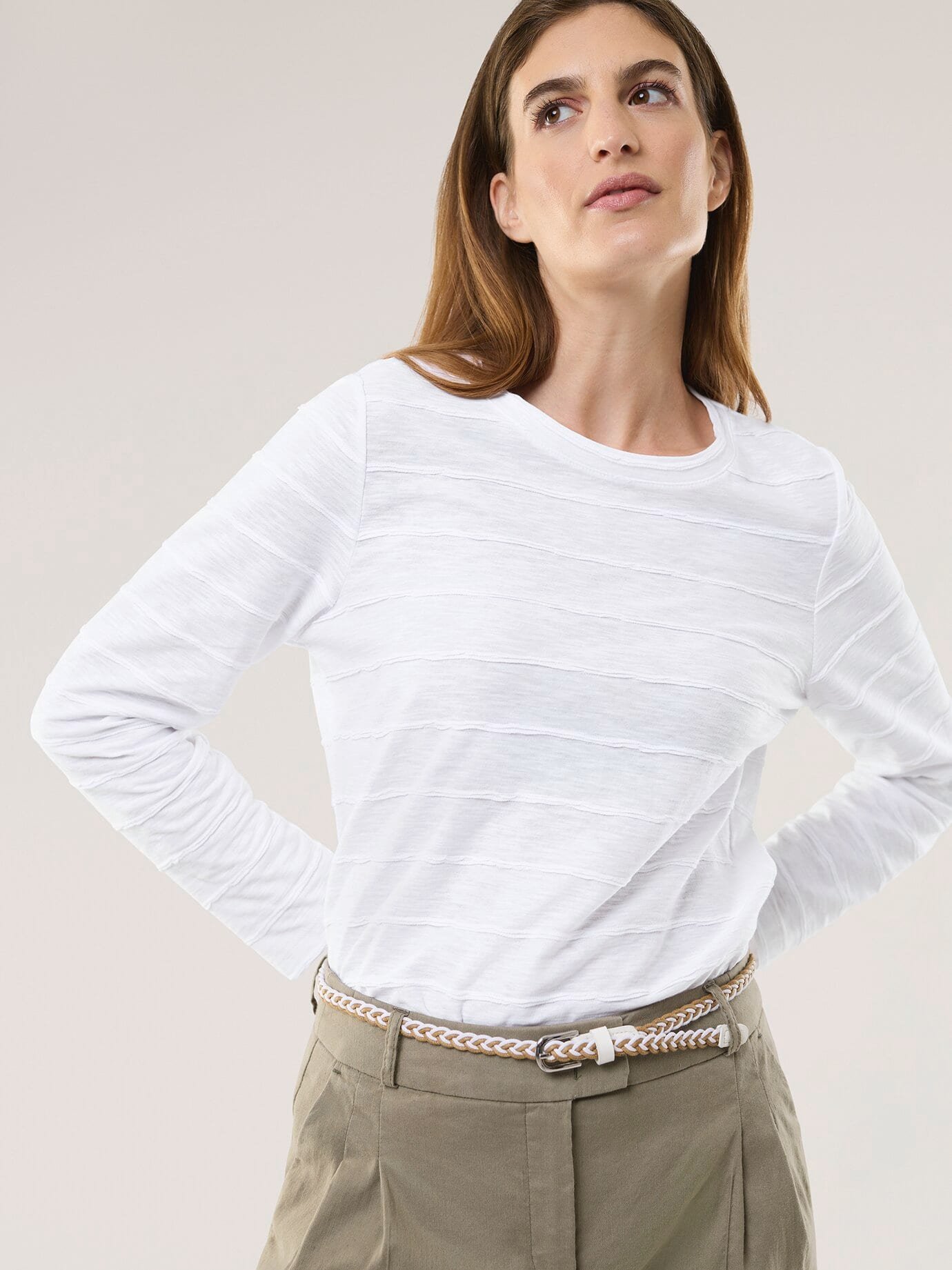 Baumwollshirt Streifenstruktur LA