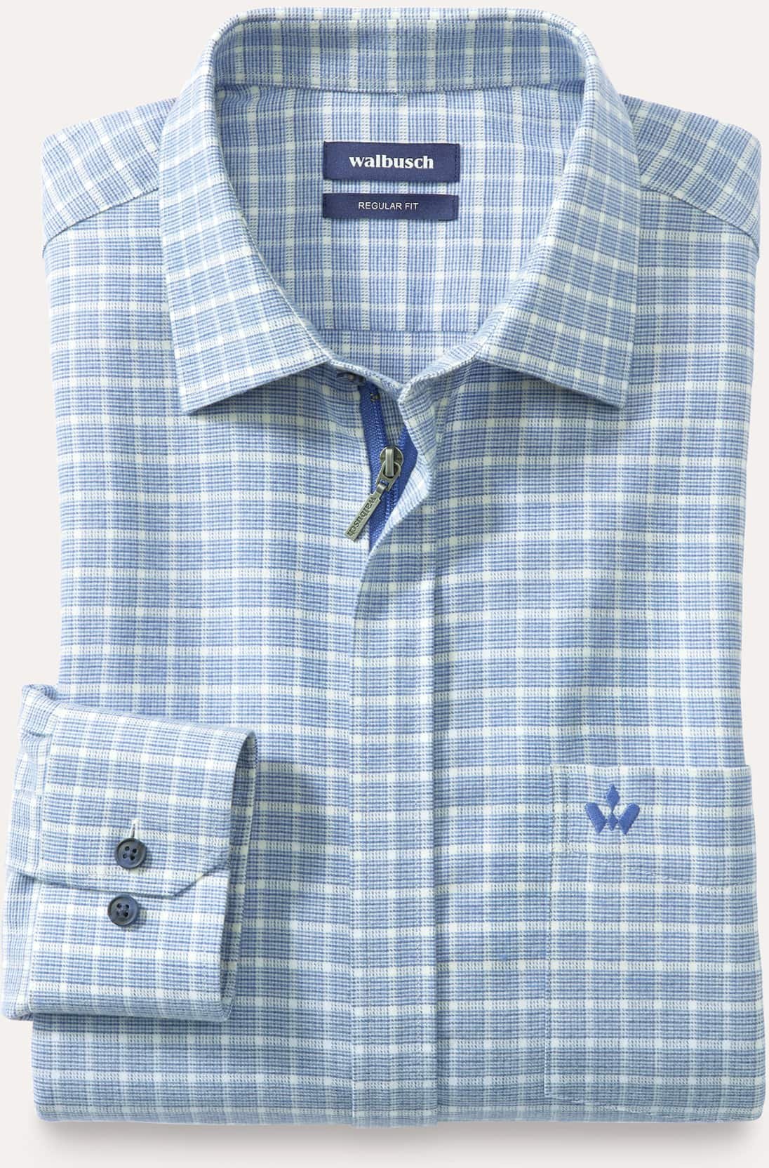 Soft-Flanell-Hemd Zip & Go