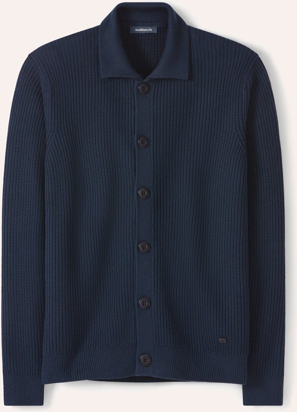Gerippter Polo-Cardigan