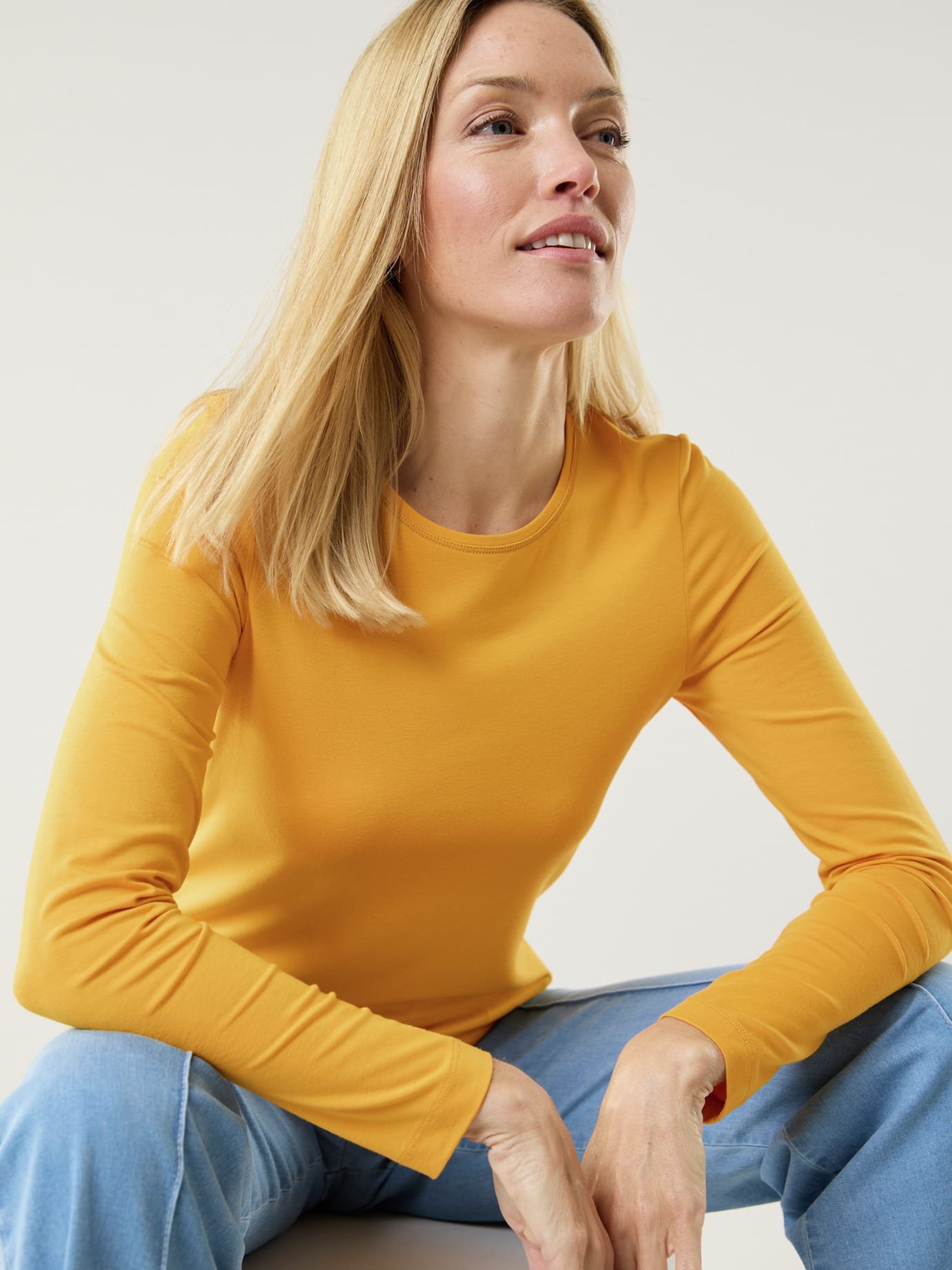 Viskose-Shirt Langarm